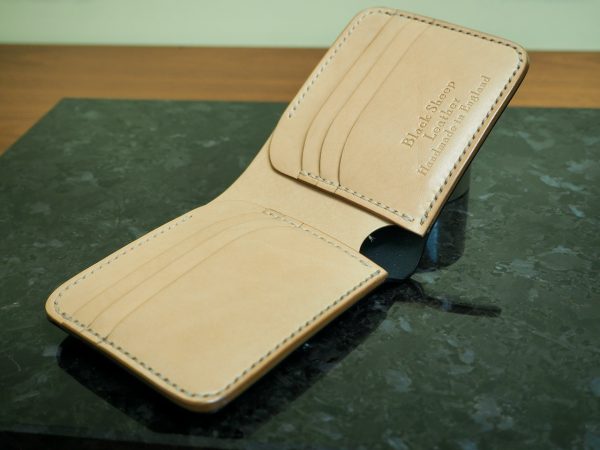 Shinki Hikaku Shell Cordovan Leather Wallet - Black - Image 8