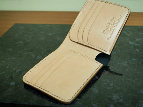 Shinki Hikaku Shell Cordovan Leather Wallet - Black - Image 7